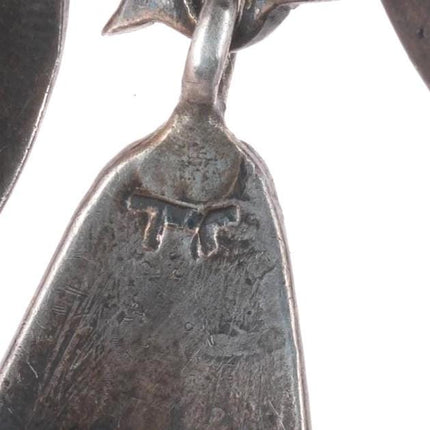 Tommy Singer Navajo sterling silver chip inlay peyote bird pendant/pin-brooch