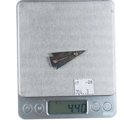 c1940 Vintage Navajo sterling silver Fred Harvey arrowhead pin/brooch turquoise