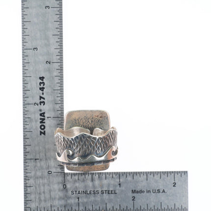 sz14 Jonah Hill/Lomayoosi Designs Hopi sterling silver ring with nice turquoise
