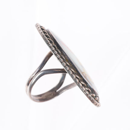 sz7 Roland Hogan Begay Navajo sterling silver Ghan Dancer kachina ring