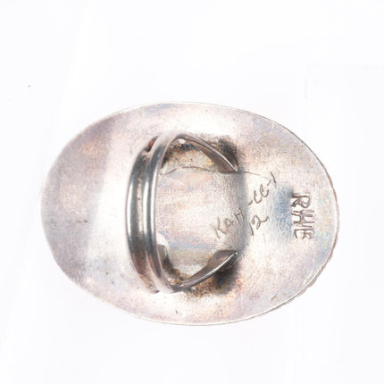 sz7 Roland Hogan Begay Navajo sterling silver Ghan Dancer kachina ring