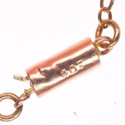 Antique 9 ct 9k gold opal/seed pearl pendant/necklace