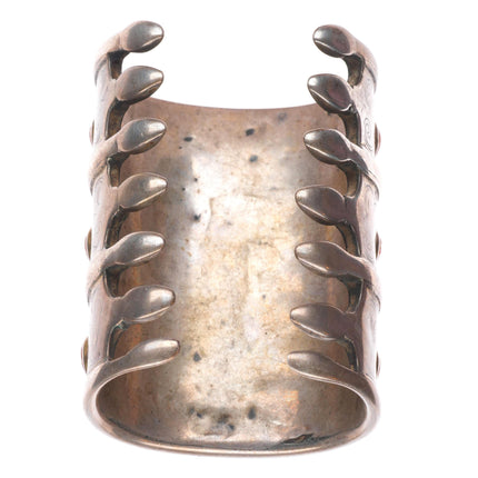 6.5" Antique Turkmen Bilezek sterling silver carnelian cuff bracelet