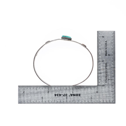 6.6" Vintage Navajo/Fred Harvey sterling silver cuff bracelet w/nice turquoise