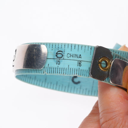 6.5" Hyson Stephen Naseyoma Hopi water/waves cuff bracelet sterling silver