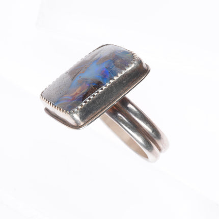 sz10 vintage GV Southwestern sterling silver boulder opal men's ring