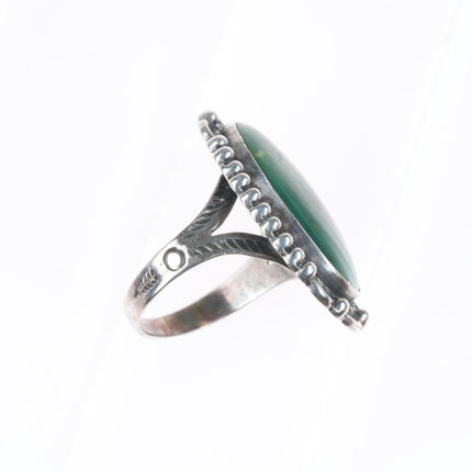 sz10 c1940 Vintage Navajo/Fred Harvey sterling silver Cerrillos turquoise ring