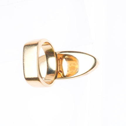 sz7 Larry Golsch Cherokee 14k yellow gold purple Charoite modernist ring