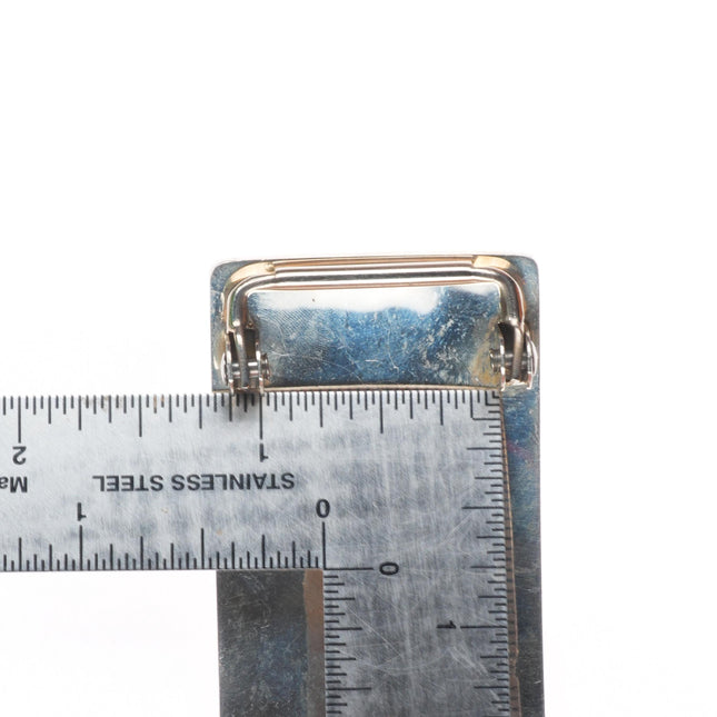 1" Hopi Overlay Roadrunner sterling silver belt buckle