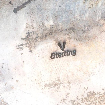 1.5" vintage Robert Vandover Navajo sterling silver heartline bear belt buckle