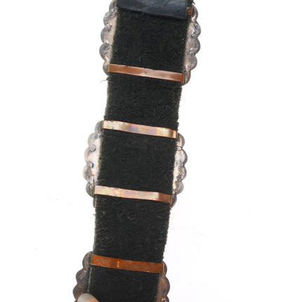 37" Jim Yazz Navajo sterling silver pierced stamped concho belt