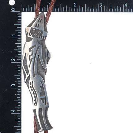 Loren Sakeva Kumauni hopi overlay Kachina for bolo tie sterling silver