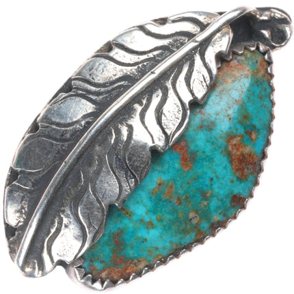 sz6.5 vintage Native American sterling silver Pilot Mountain turquoise ring