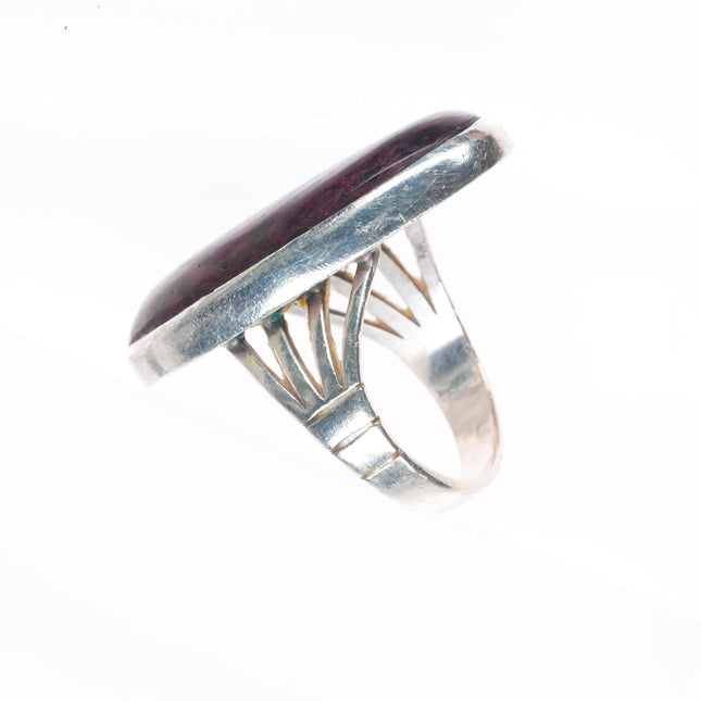 sz10 Roger Tsabetsaye Zuni sterling silver deep purple Sugilite ring