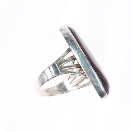 sz10 Roger Tsabetsaye Zuni sterling silver deep purple Sugilite ring