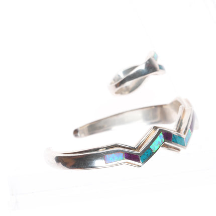 6.3" David Rosales Supersmith cuff bracelet sz7 ring sugilite, turquoise, opal