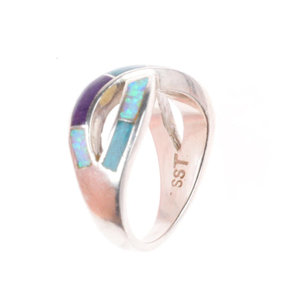 6.3" David Rosales Supersmith cuff bracelet sz7 ring sugilite, turquoise, opal