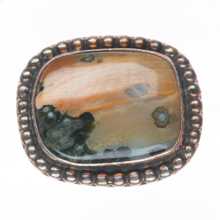 sz7.5 vintage southwestern/Native American sterling silver agate ring