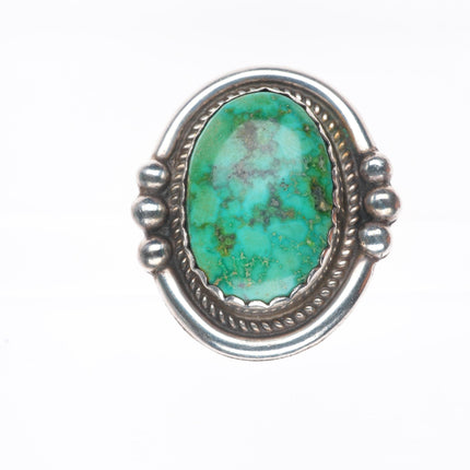 sz8 Monroe Ashley Navajo vintage sterling silver green turquoise size 8 ring
