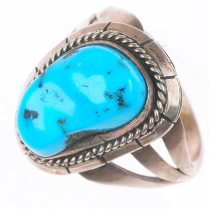 sz7 vintage Reeves Navajo sterling silver turquoise size 7 ring