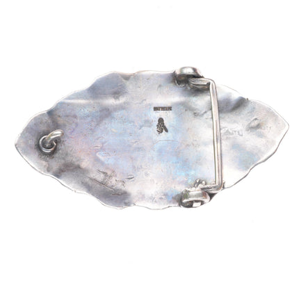 1.5" Allen Pooyouma Hopi sterling silver modernist vintage belt buckle