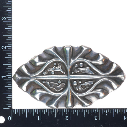 1.5" Allen Pooyouma Hopi sterling silver modernist vintage belt buckle