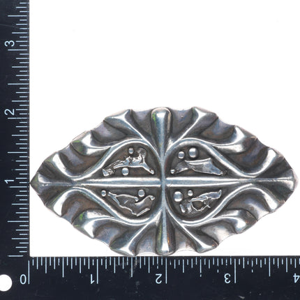 1.5" Allen Pooyouma Hopi sterling silver modernist vintage belt buckle