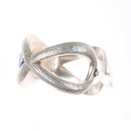 6" Philander Begay Navajo Tufa Cast sterling silver cobblestone cuff bracelet