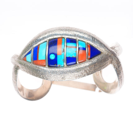 6" Philander Begay Navajo Tufa Cast sterling silver cobblestone cuff bracelet