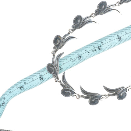 Melesio Villareal Taxco Vintage Sterling silver Necklace, Bracelet, and earrings