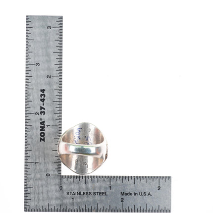 sz11 vintage Navajo sterling silver men's ring with turquoise size 11