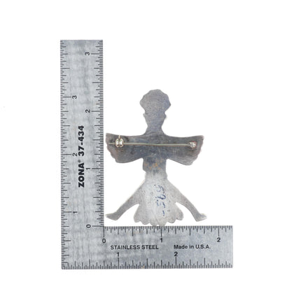 c1940 Horace Iule Zuni sterling silver knifewing pin/brooch