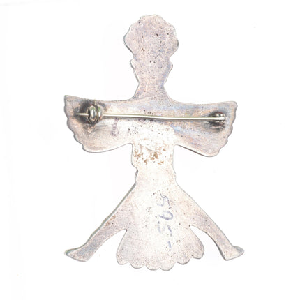 c1940 Horace Iule Zuni sterling silver knifewing pin/brooch