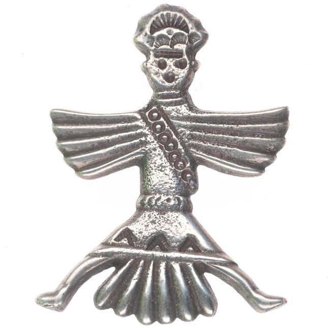 c1940 Horace Iule Zuni sterling silver knifewing pin/brooch