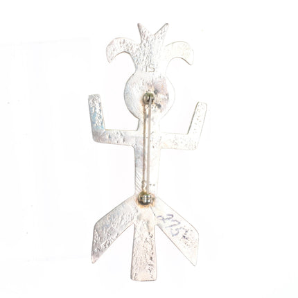 Vintage HS Navajo sterling silver cast Yei pin/brooch