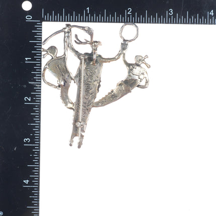 Dee Morris Gathering of the Night Chanters sterling silver pendant/pin/brooch