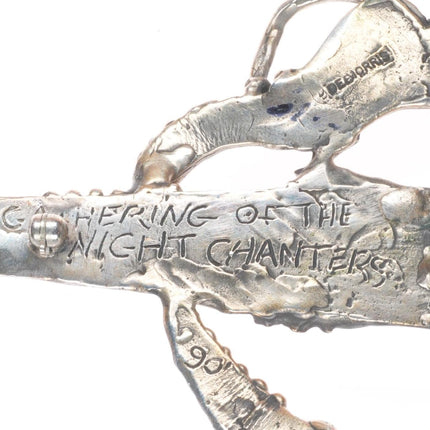 Dee Morris Gathering of the Night Chanters sterling silver pendant/pin/brooch