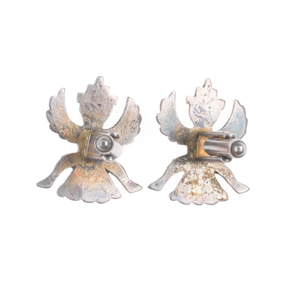 c1950 Horace Iule Zuni sterling silver knifewing cufflinks with turquoise