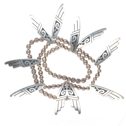 24" Dwayne Lomayestewa Hopi overlay tab necklace sterling silver