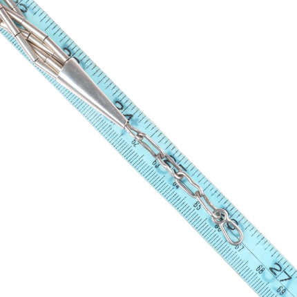 Ed Aguilar Santo Domingo sterling silver thick tube bead liquid silver necklace