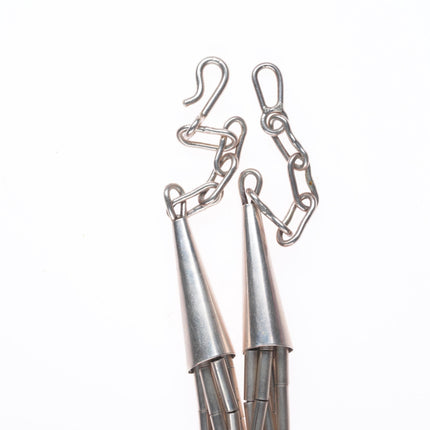 Ed Aguilar Santo Domingo sterling silver thick tube bead liquid silver necklace