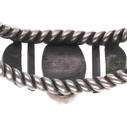 6.1" vintage WB Navajo sterling silver high grade turquoise cuff bracelet
