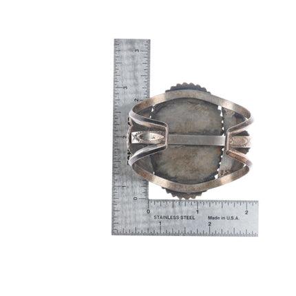 6.25" 1940's Cuff bracelet sz7 Ring Navajo Royston turquoise sterling silver set