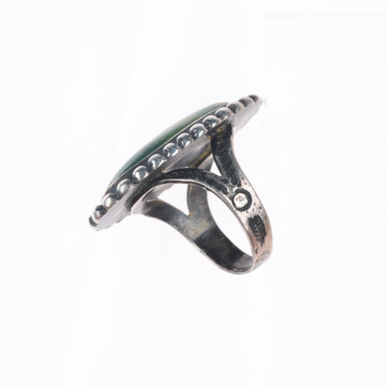 sz5 c1940 Vintage Navajo/Fred Harvey Cerrillos Turquoise sterling silver ring