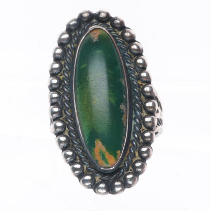 sz5 c1940 Vintage Navajo/Fred Harvey Cerrillos Turquoise sterling silver ring