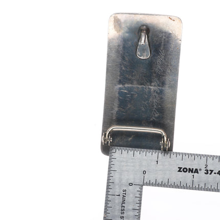 1" Emery Holmes Hopi overlay Hopicrafts sterling silver corn belt buckle