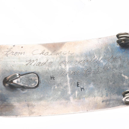 1" Emery Holmes Hopi overlay Hopicrafts sterling silver corn belt buckle