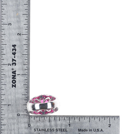 sz5.5 Sonia B Bitton 18k white gold, Tourmaline, Diamond, and Ruby cocktail ring