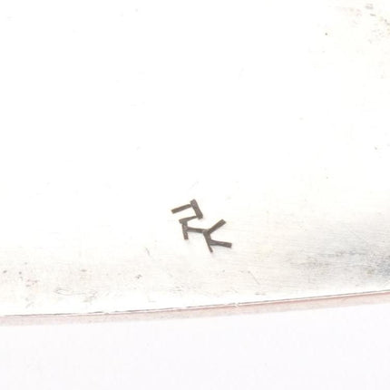 1.5" Raymond Kyasyousie Hopi overlay kachinas belt buckle sterling silver