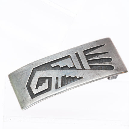 7/8" Leroy Kewanyama Hopi Guild overlay belt buckle sterling silver
